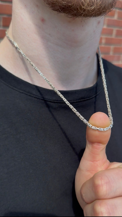 2.5MM BYZANTNE CHAIN S925 SILVER