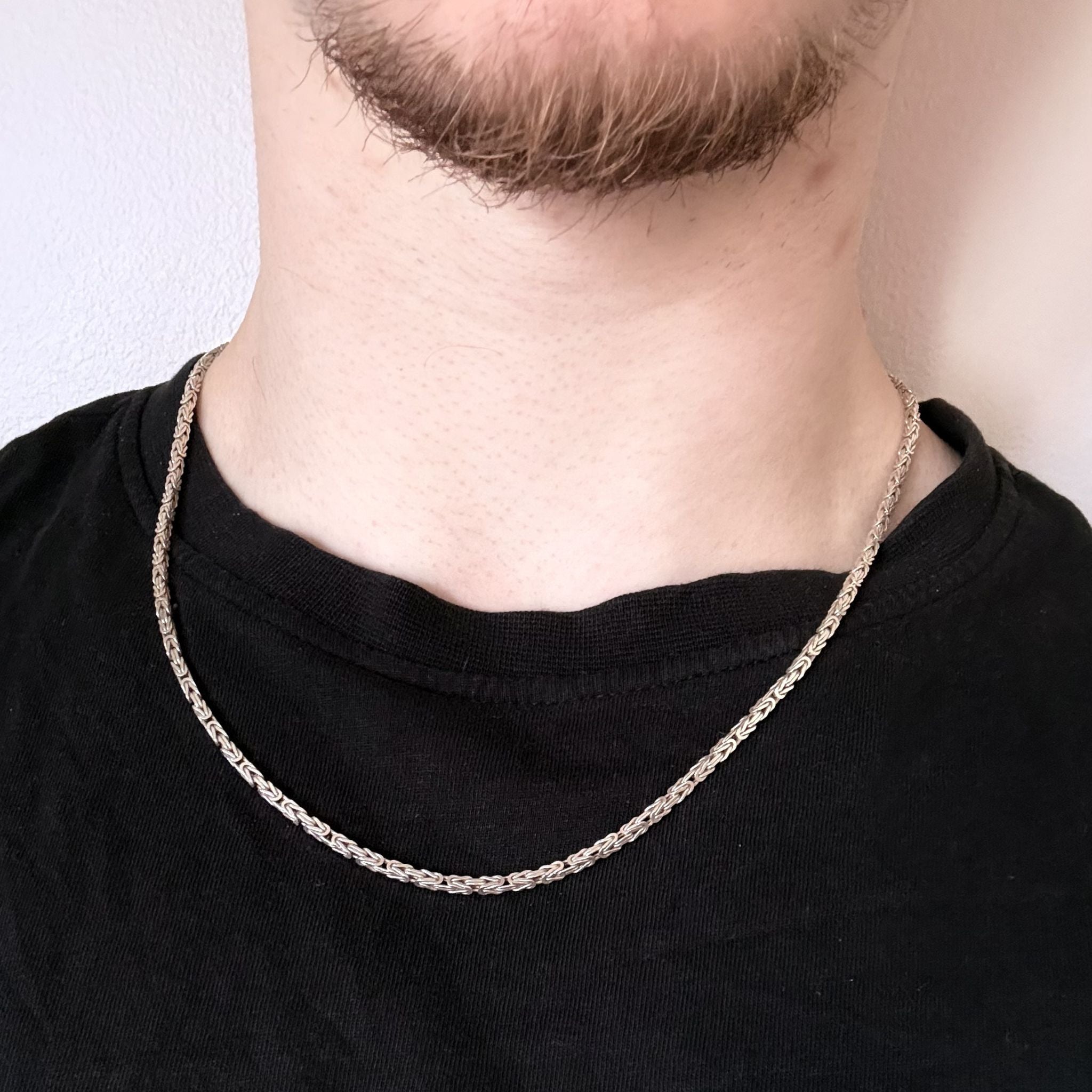 Byzantine Chain S925 Sterling Silver - 2.5 cm / 1 in