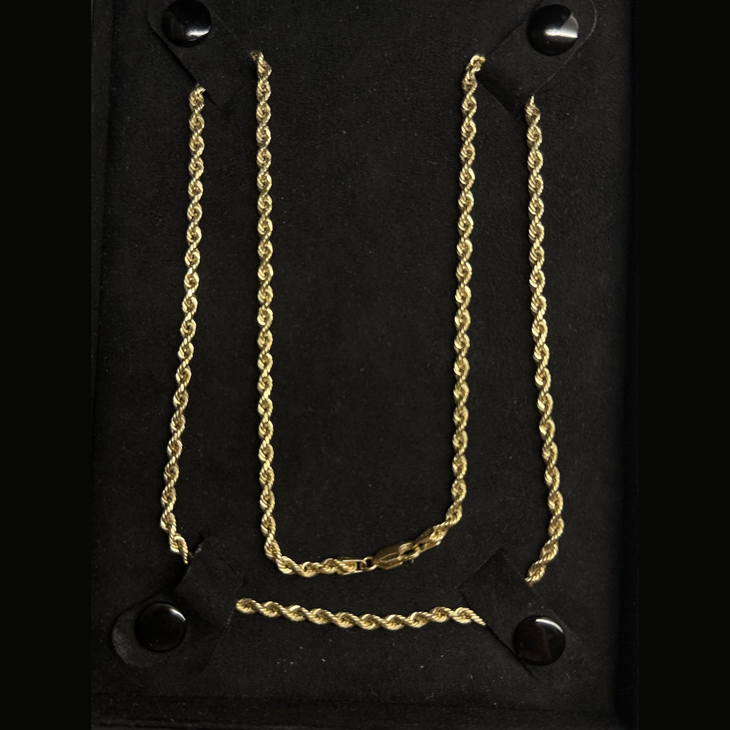 2.9MM ROPE CHAIN 14K (DIMOND CUT)
